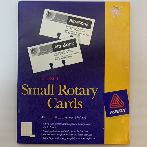 Avery | Laser Small Rotary Cards Pack of 400 Cards Make Business Cards Business - Picture 9 of 12